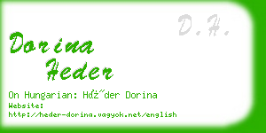 dorina heder business card